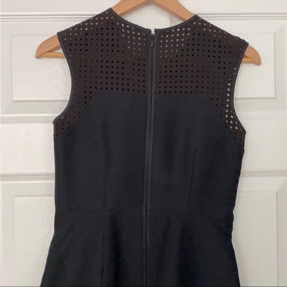 J. Crew Perforated A-Line Black Dress Size 0 - Picture 8 of 11